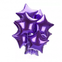Композиция из шаров с гелием "Фиолетовые звезды"